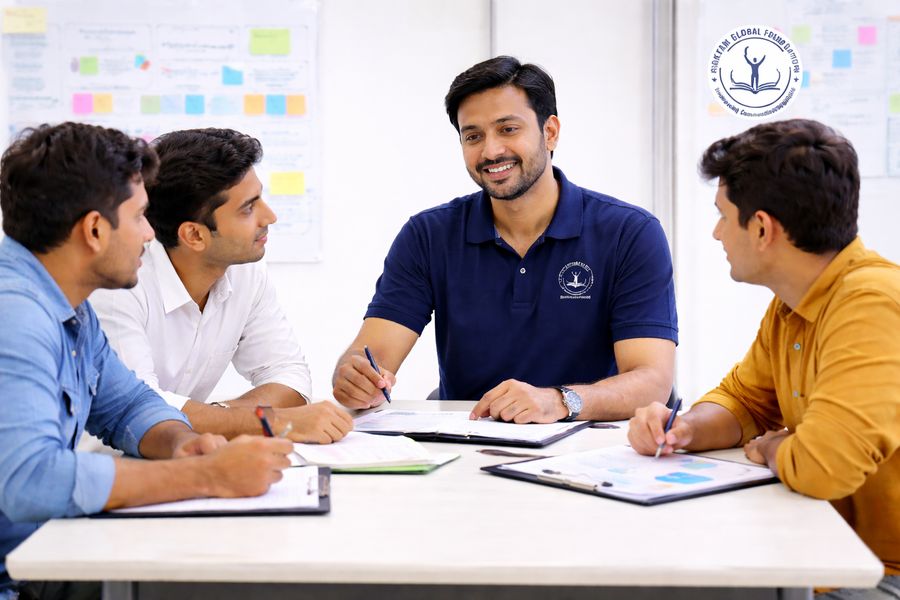Saktam Global Foundation team mentoring youth
